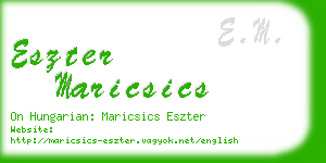 eszter maricsics business card